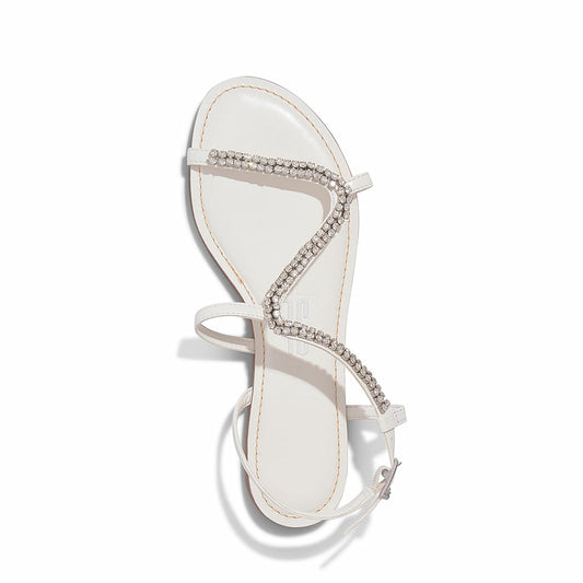 Rasteira Santa Lolla Branca Pedras