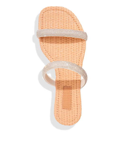 Rasteira Santa Lolla Cristal Brilho Bico Quadrado