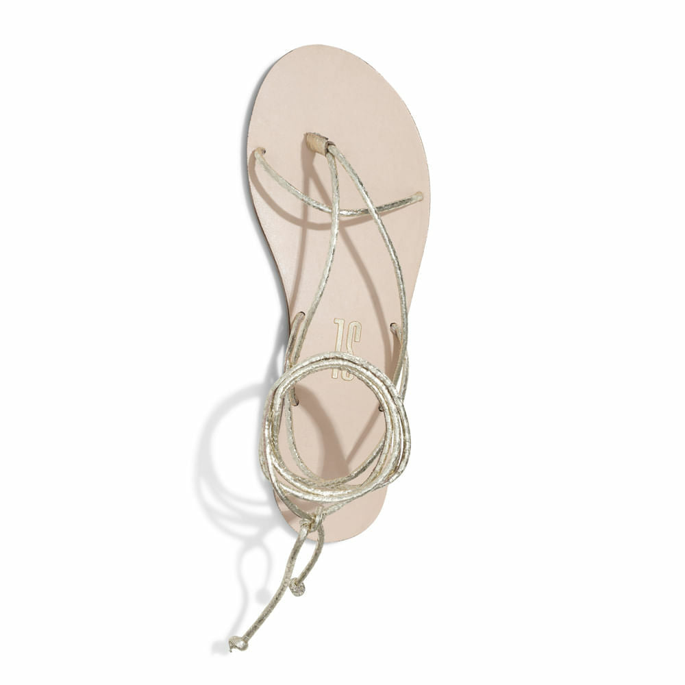 Rasteira Santa Lolla Dourada Amarração