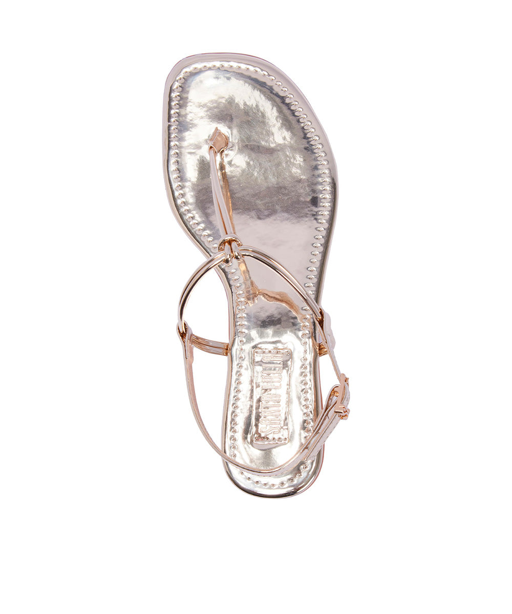 Rasteira Santa Lolla Dourada Metalizada