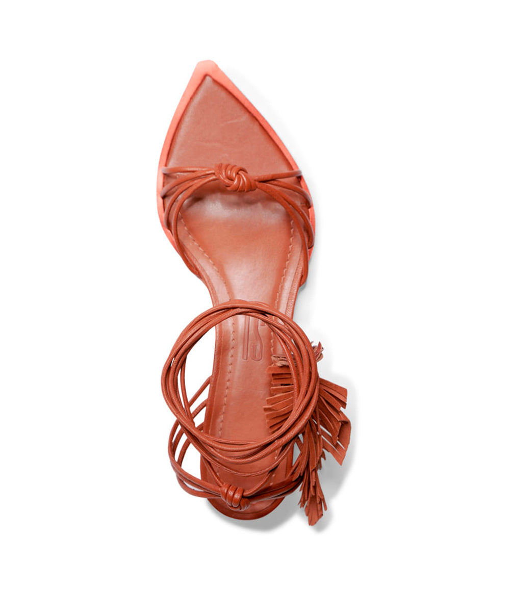 Rasteira Santa Lolla Marrom Flor Amarração