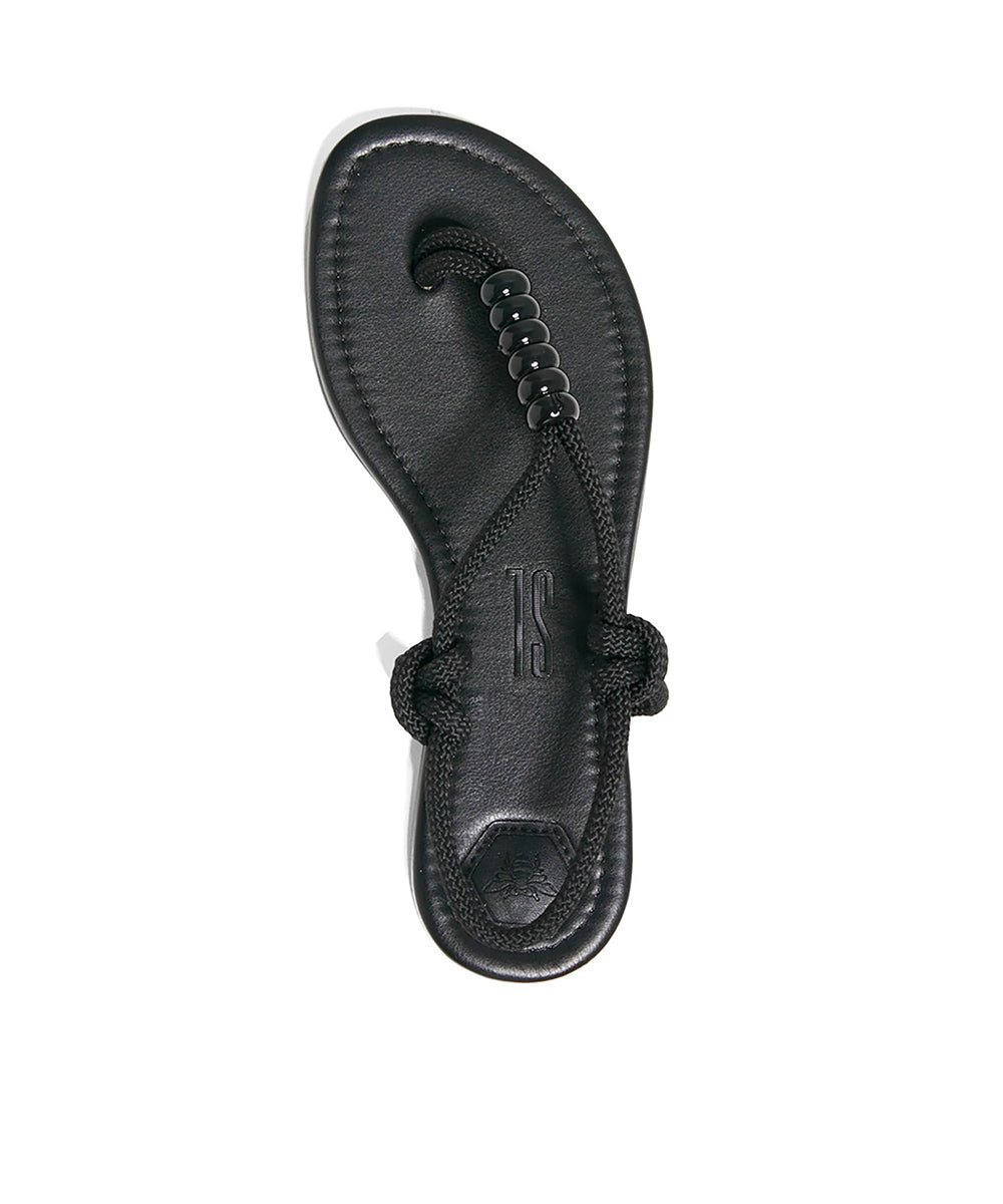 Rasteira Santa Lolla Preta Corda Esferas