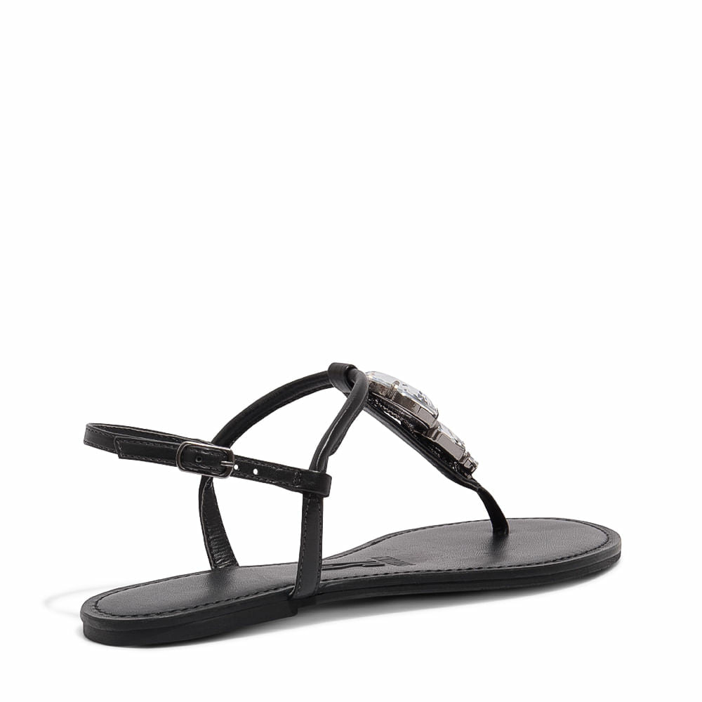 Rasteira Santa Lolla Preta Pedraria