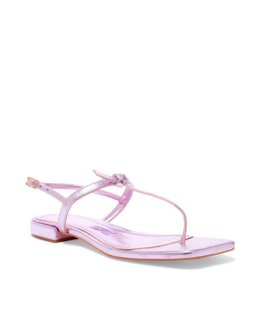 Rasteira Santa Lolla Rosa Metalcolor Crinkle