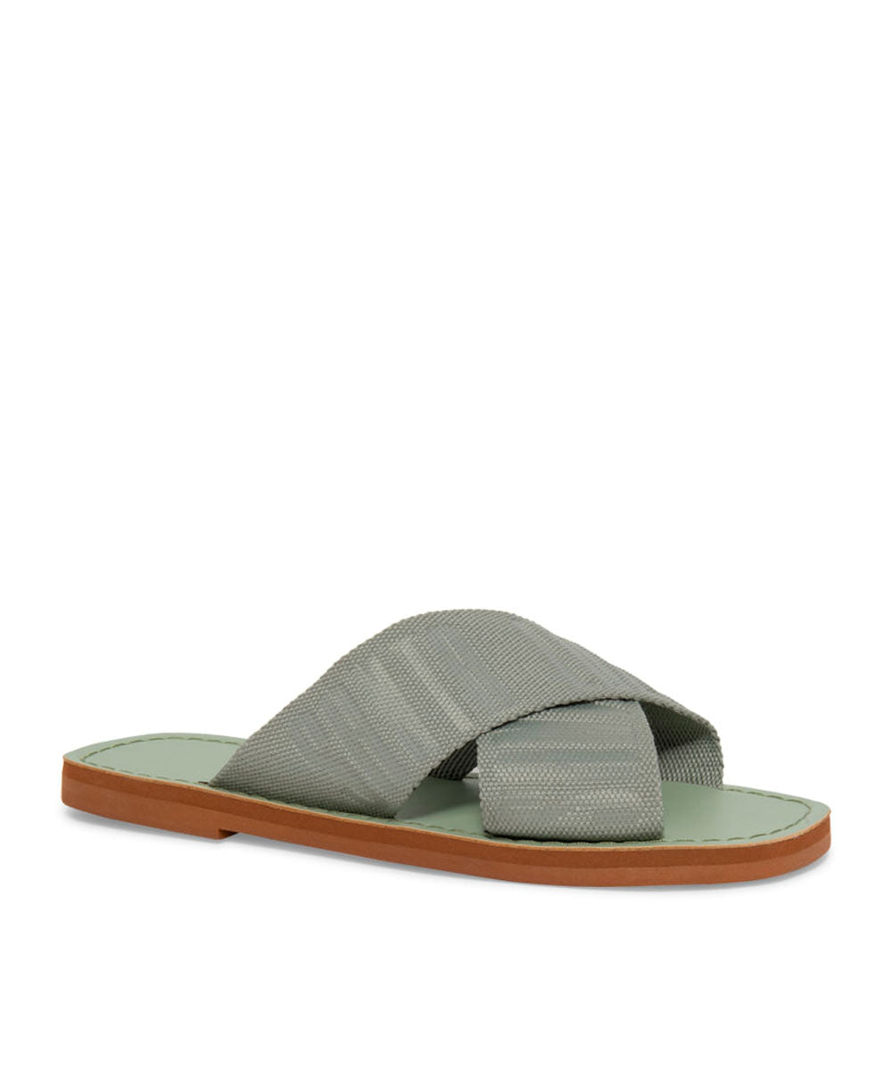 Rasteira Santa Lolla Verde Faixa Transpassada Gorgurão-0472.381B.01B2.02AD-URBANNA