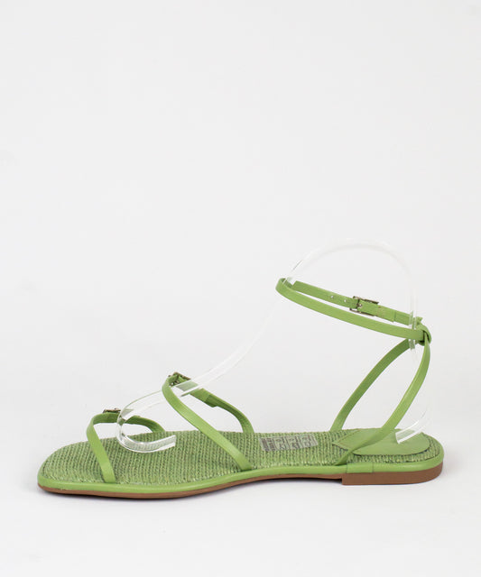 Rasteira Santa Lolla Verde Tramada Fivelas - 0554.3483.0151.0033