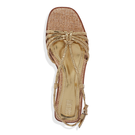 Rasteirinha Dourada Metalizada Santa Lolla Tiras