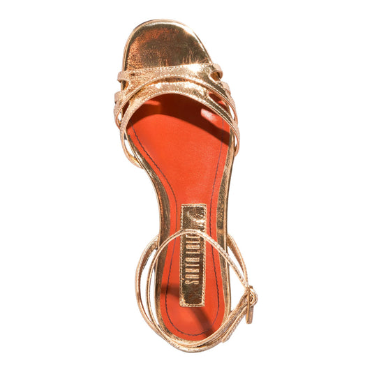 Rasteirinha Dourada Santa Lolla Metalizada