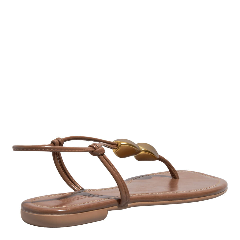 Rasteirinha Marrom Santa Lolla Esferas Douradas