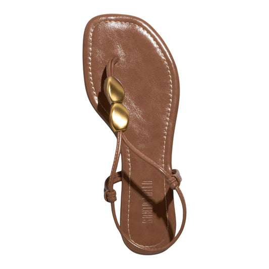 Rasteirinha Marrom Santa Lolla Esferas Douradas