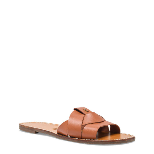 Rasteirinha Santa Lolla Marrom Safari Couro