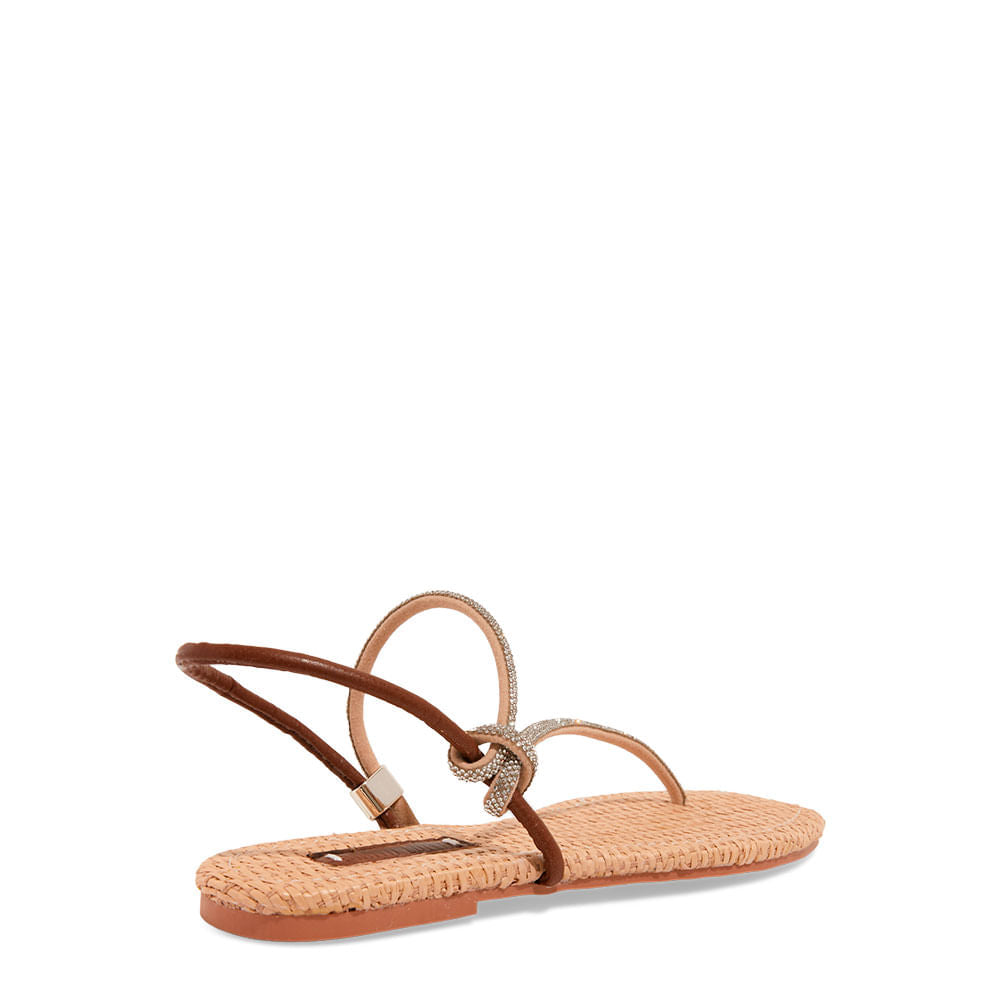 Rasteirinha Santa Lolla Palha Marrom