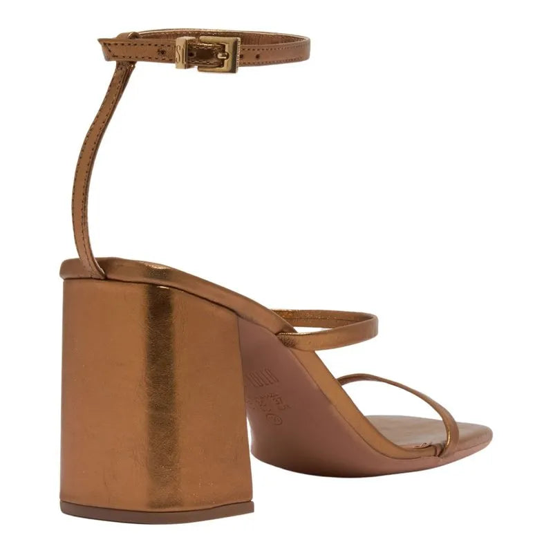 Sandália Bronze Santa Lolla Salto Bloco