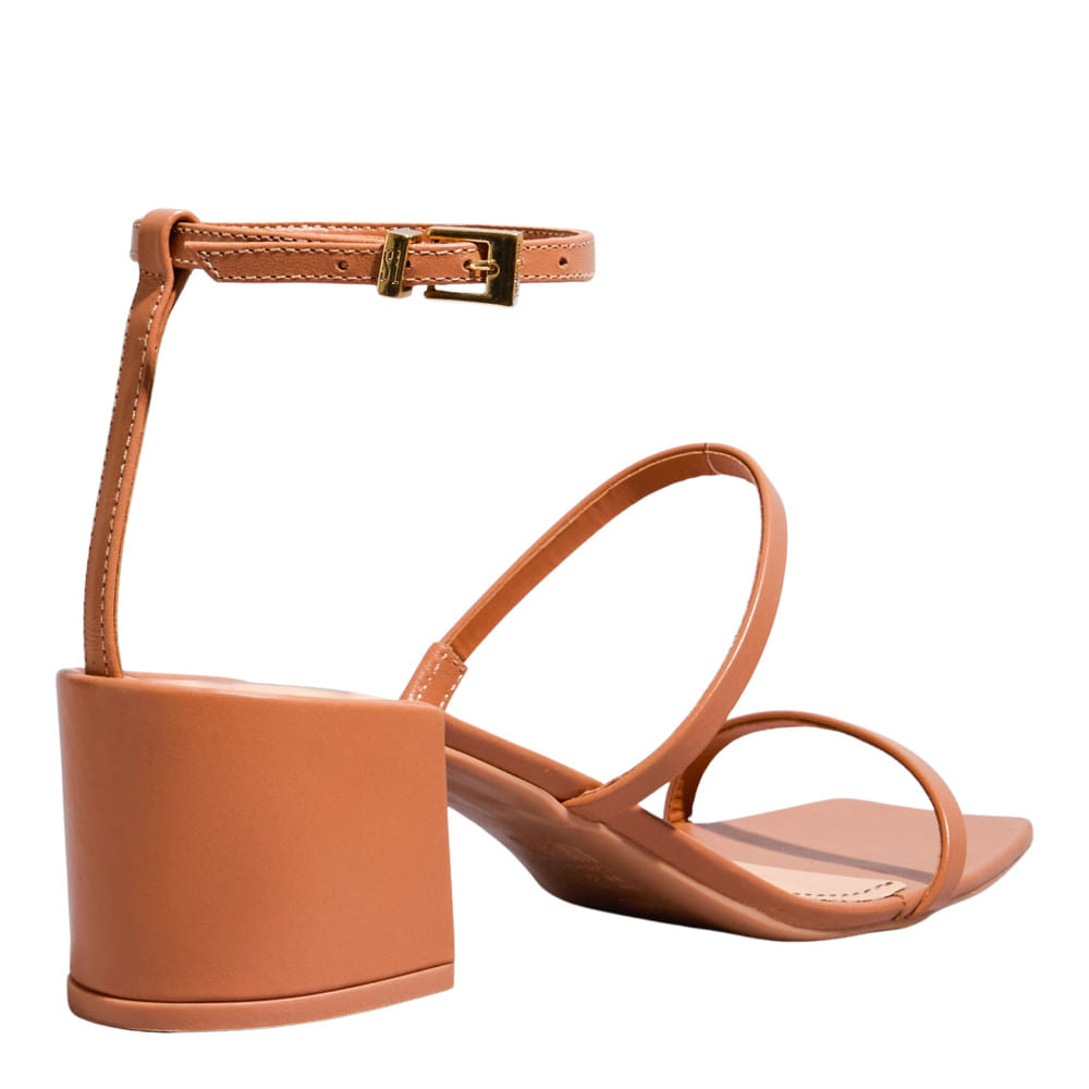 Sandália Caramelo Santa Lolla Salto Bloco
