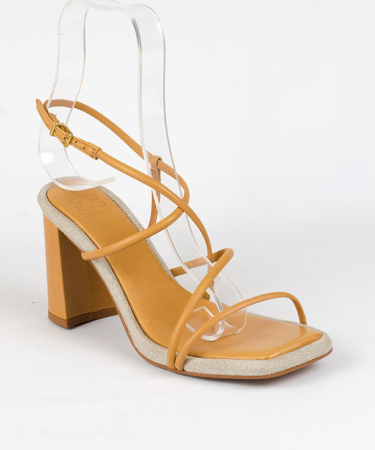 Sandália Degalls Caramelo Salto Bloco