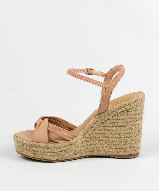 Sandália Degalls Nude Salto Anabela