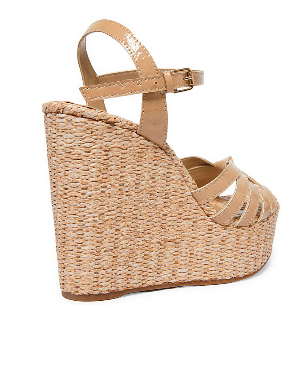 Sandália Espadrilhe Santa Lolla Nude Verniz