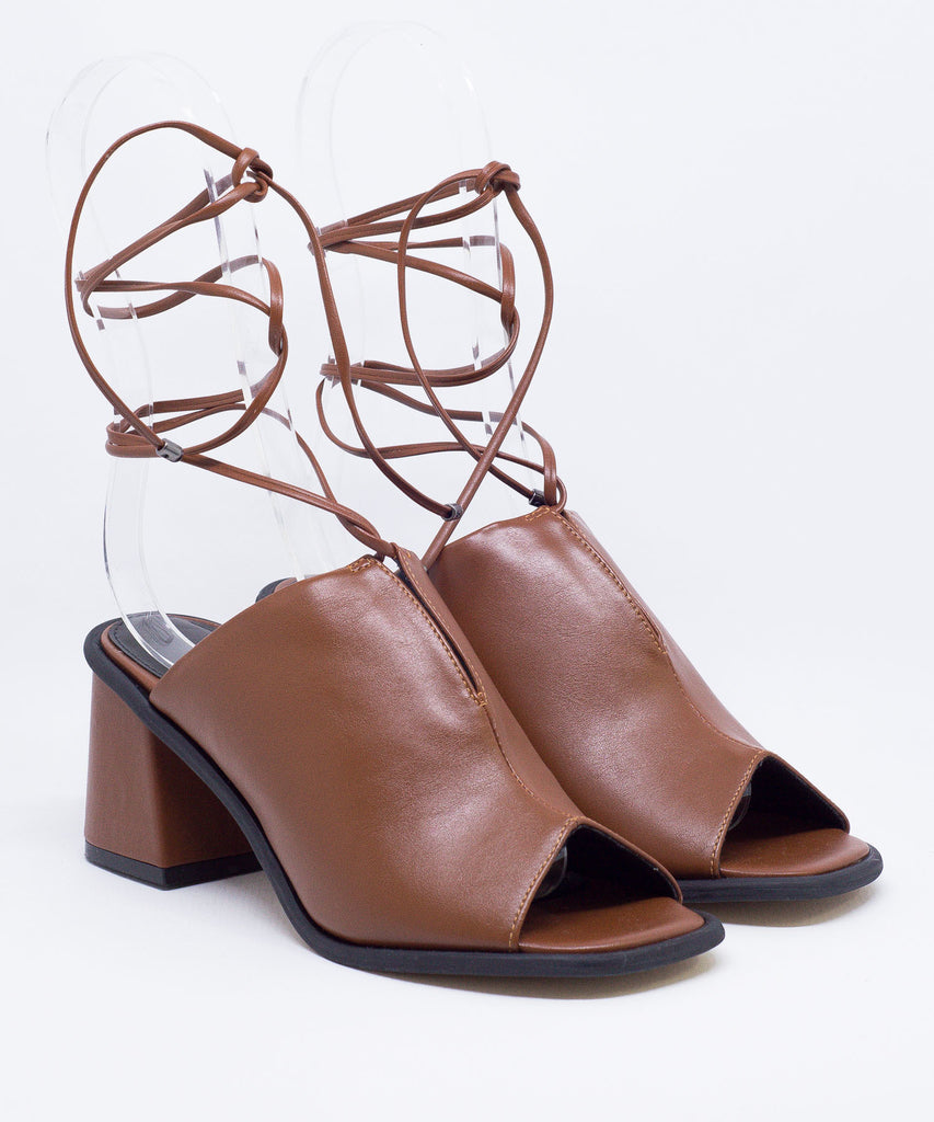 Sandália Lia Line Caramelo Salto Grosso Couro - 1973.70178