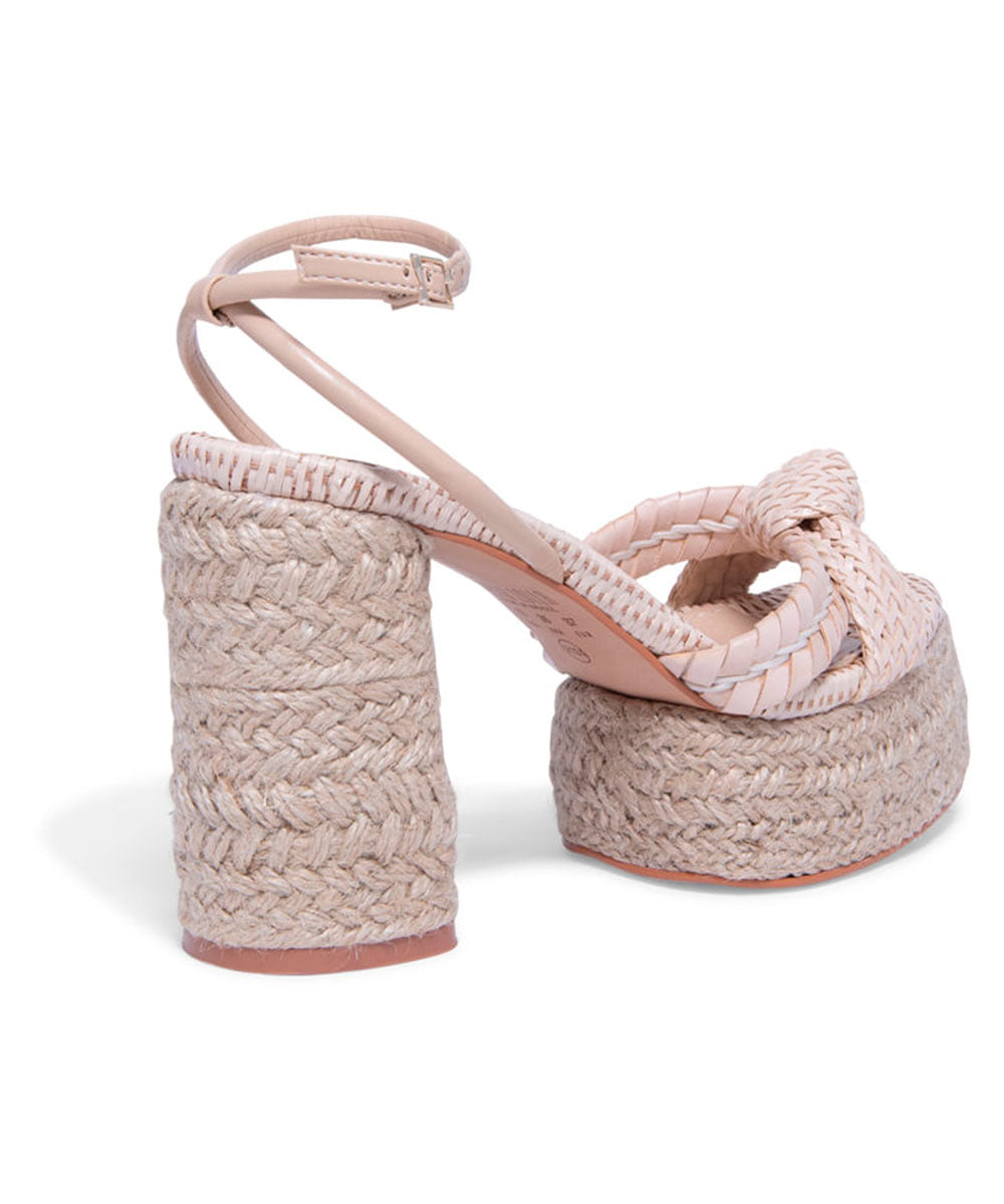 Sandália Plataforma Santa Lolla Nude Rosado Palha