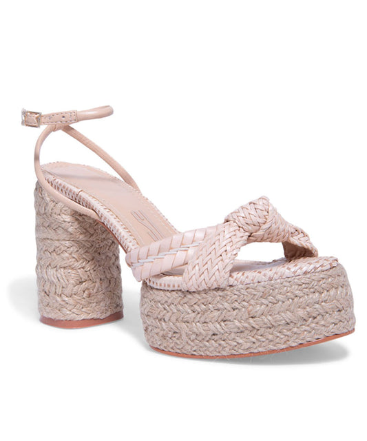 Sandália Plataforma Santa Lolla Nude Rosado Palha