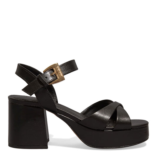 Sandália Plataforma Santa Lolla Preta Salto Bloco