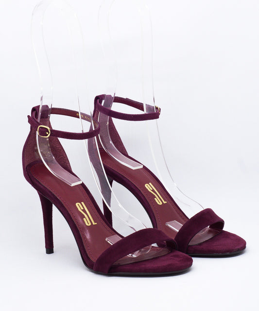 Sandália Santa Lolla Beterraba Camurça Salto Alto - 0110.0242.0159.0169