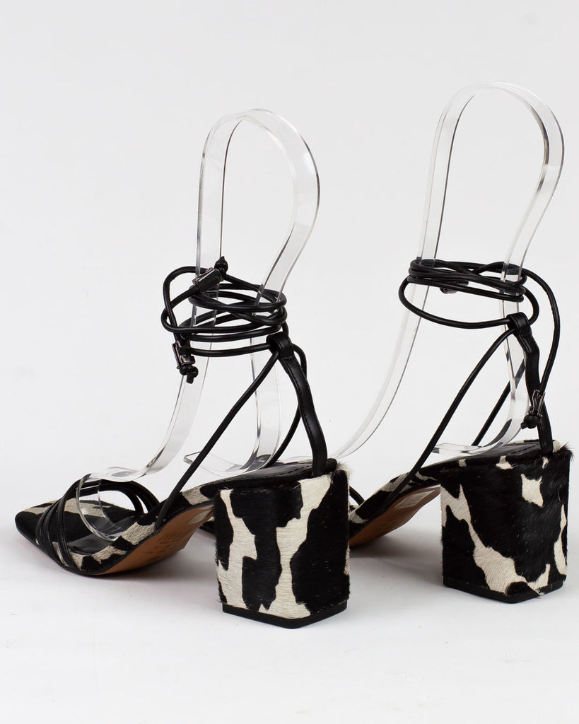 Sandália Santa Lolla Estampa Vaca Salto Grosso