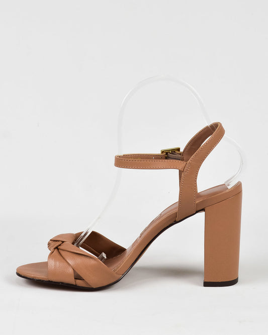 Sandália Santa Lolla Nude Salto Grosso
