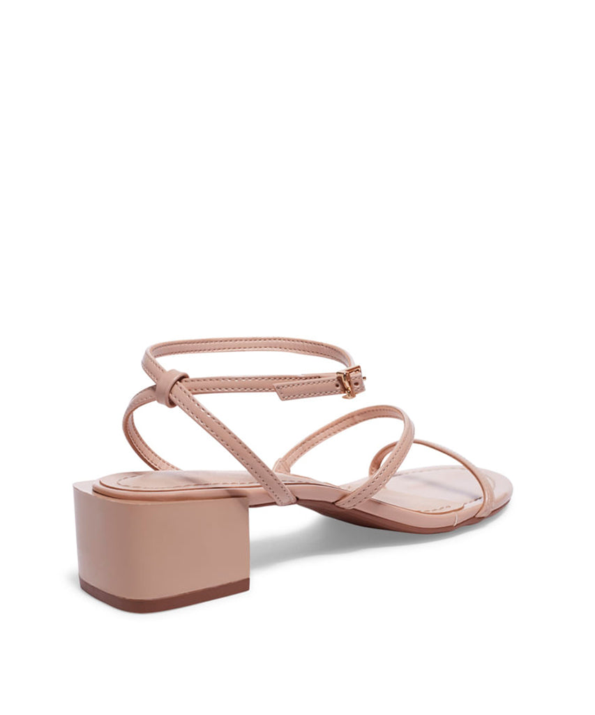 Sandália Santa Lolla Nude Verniz Salto Baixo