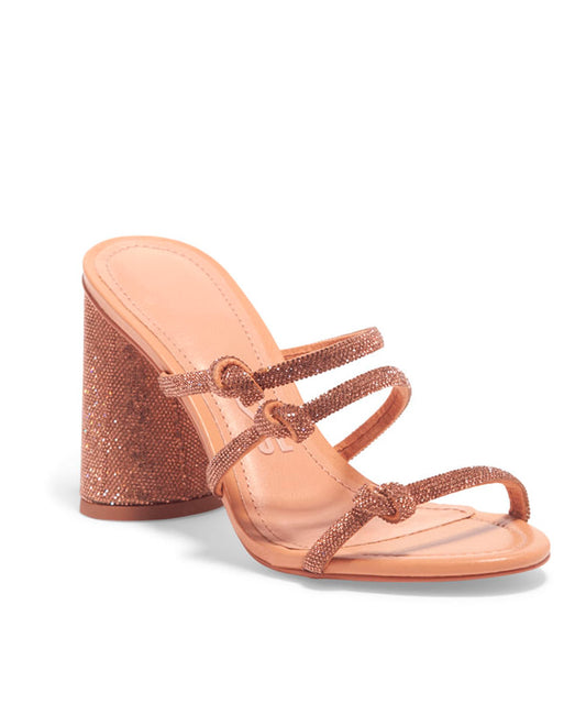 Sandália Santa Lolla Palha Strass Nó