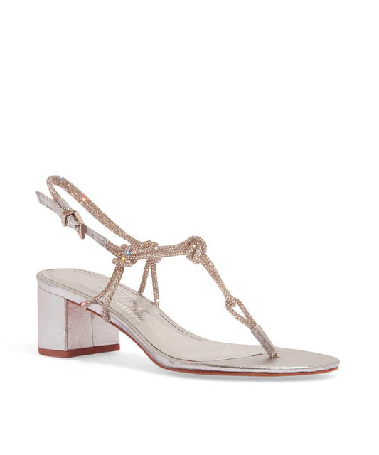 Sandalia Santa Lolla Prata Metalizado Strass