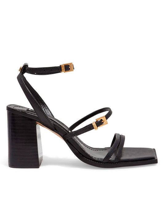 Sandália Santa Lolla Preta Gladiadora Salto Bloco