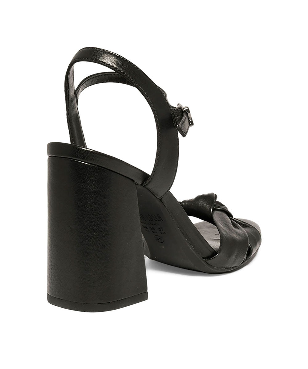 Sandália Santa Lolla Preta Nó Salto Grosso