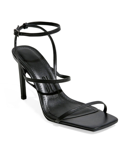 Sandália Santa Lolla Preta Salto Salto Alto Fino