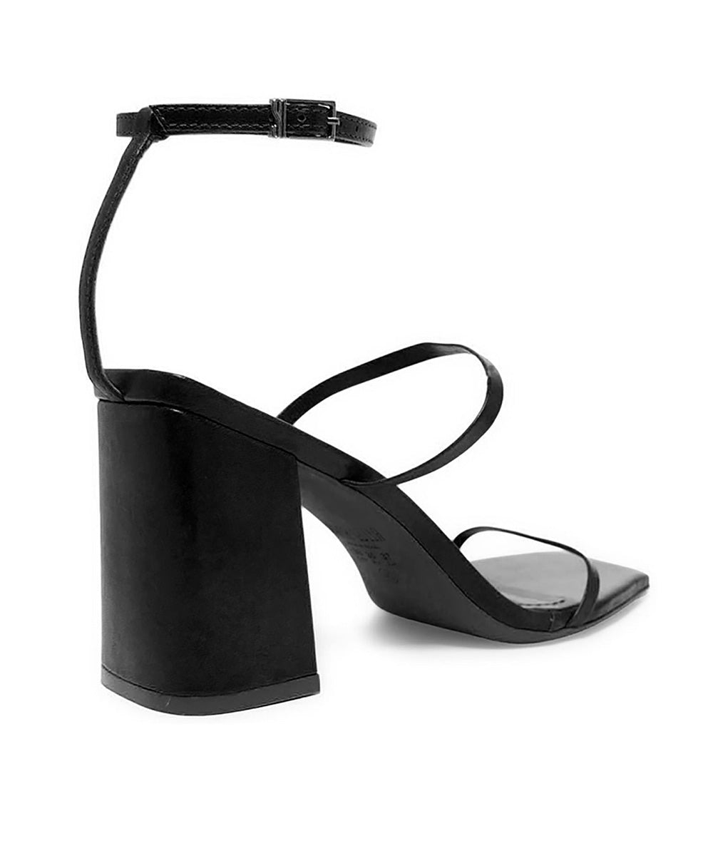 Sandália Santa Lolla Preta Tiras Salto Grosso