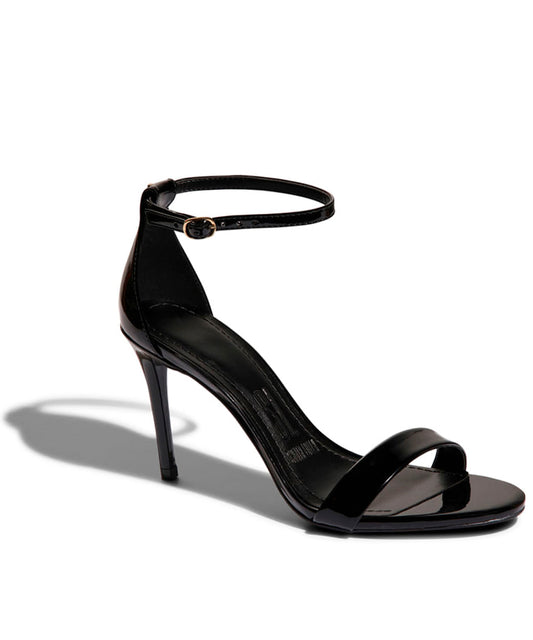 Sandália Santa Lolla Preta Verniz Salto Alto