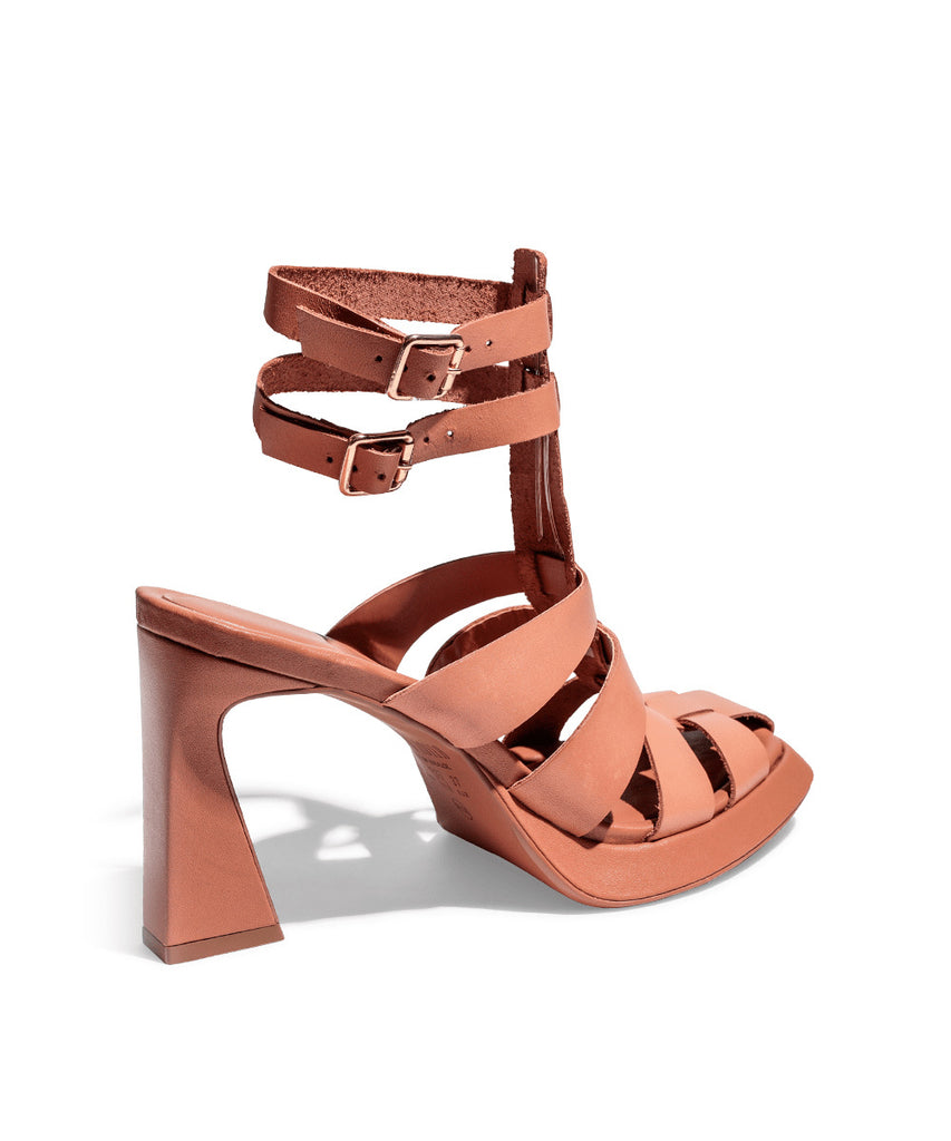 Sandália Santa Lolla Tan Gladiadora Couro