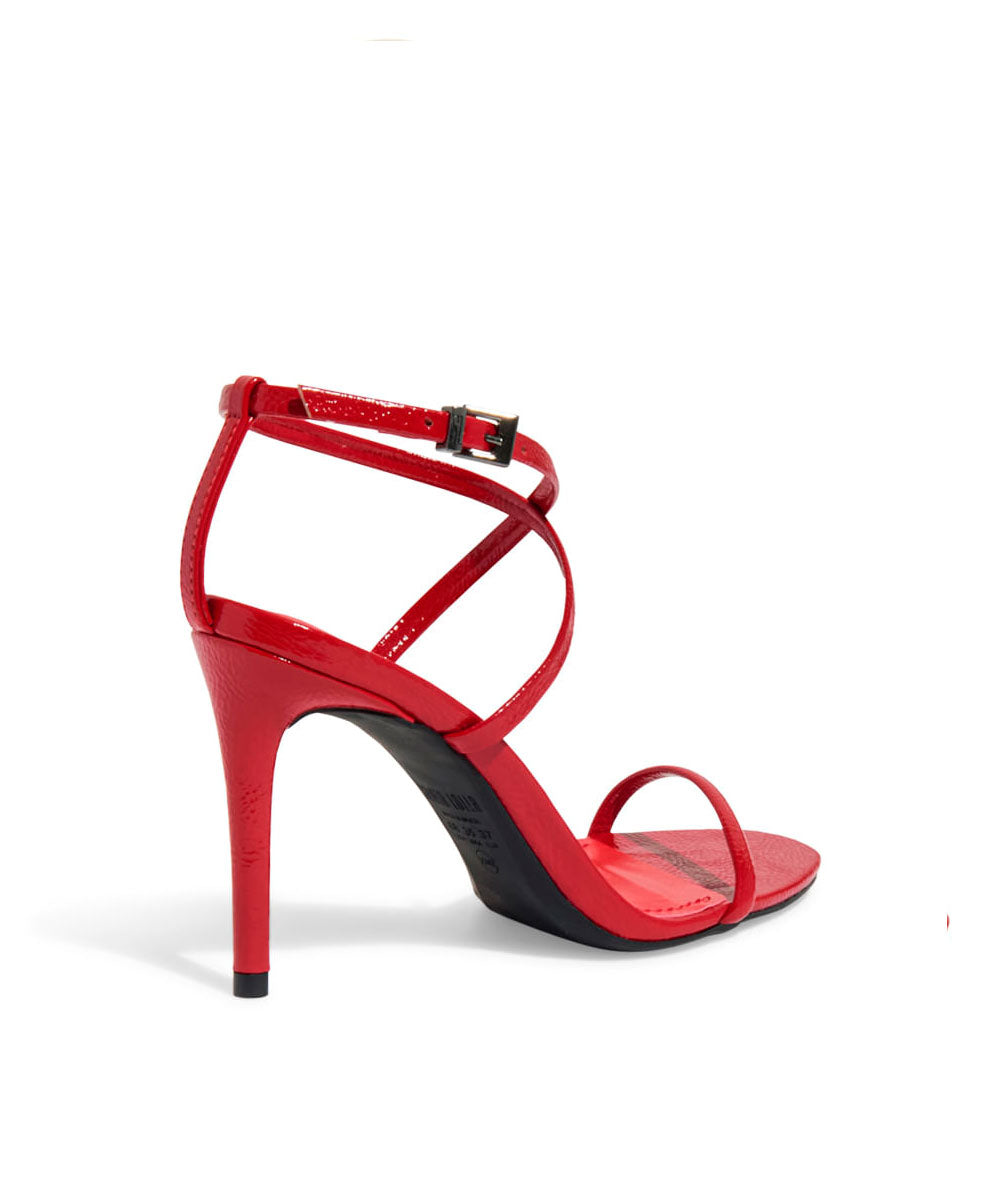 Sandália Santa Lolla Vermelha Envernizada Salto Fino