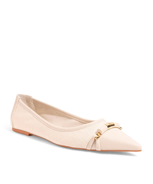 Sapatilha Santa Lolla Bico Fino Linho Gaudi Creme