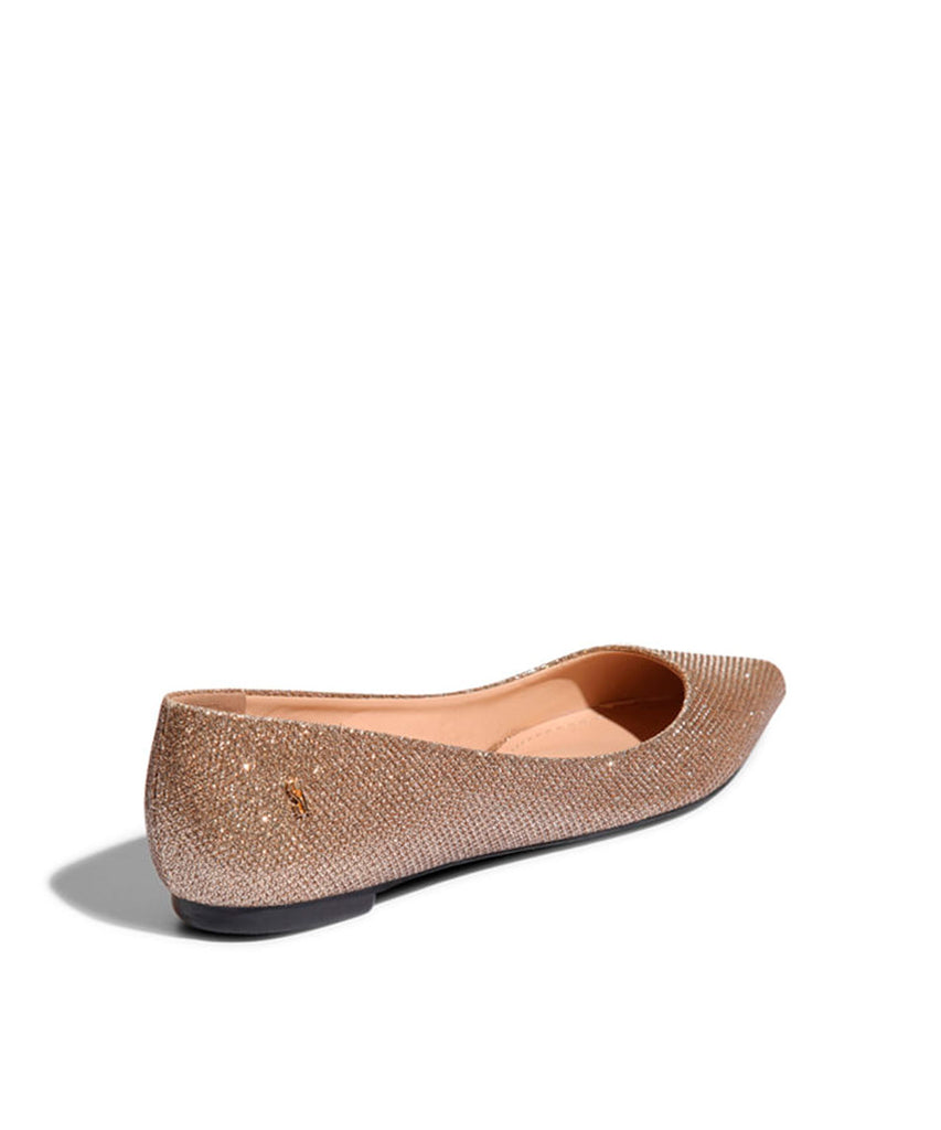 Sapatilha Santa Lolla Dourada Lumicolor Bico Fino