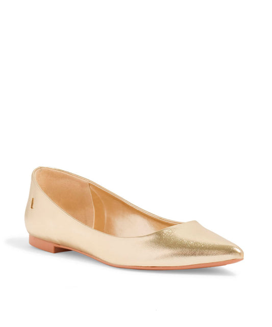 Sapatilha Santa Lolla Dourada Metalizada Bico Fino