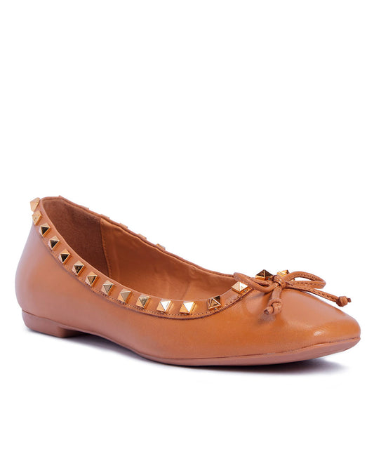 Sapatilha Santa Lolla Marrom Spike Couro Laço