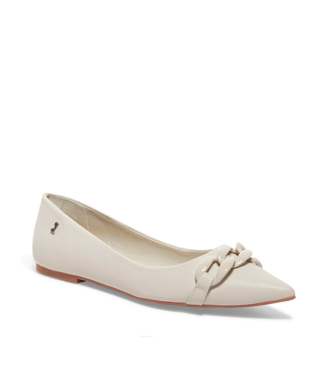 Sapatilha Santa Lolla Off White Correntes Bico Fino