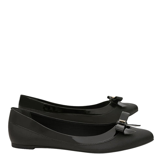 Sapatilha Santa Lolla Preta Bico Fino Laço