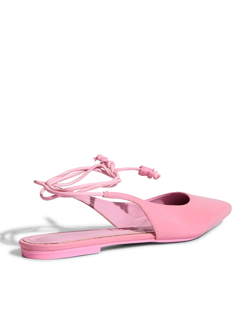 Sapatilha Santa Lolla Rosa Chiclete Slingback Amarração