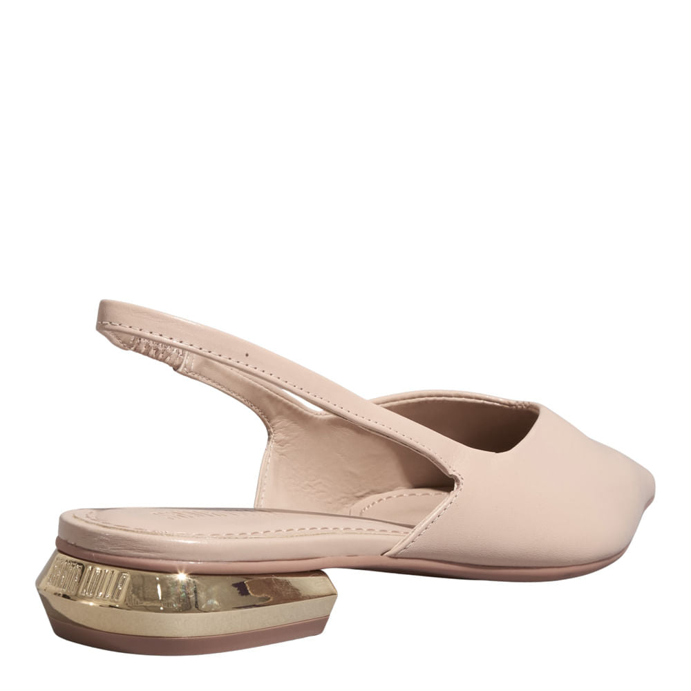 Sapatilha Slingback Santa Lolla Off White Couro