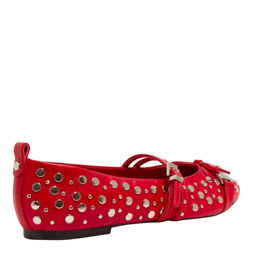 Sapatilha Vermelha Santa Lolla Couro Confort