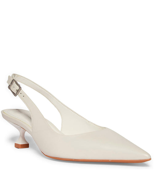 Scarpin Santa Lolla Branco Fivela Salto Baixo