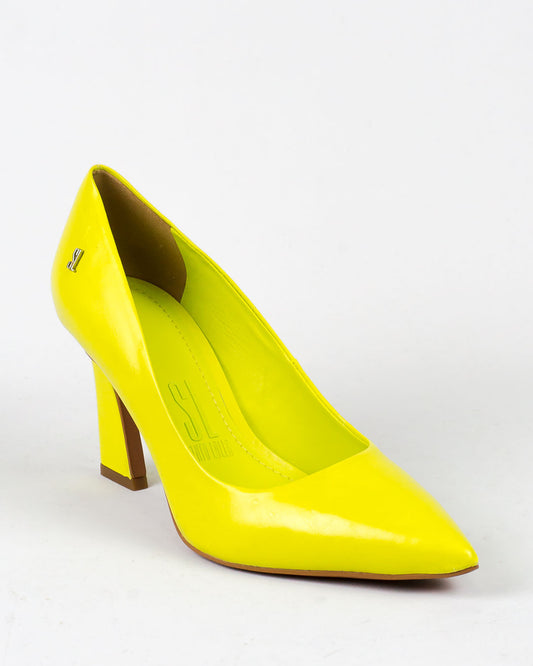 Scarpin Santa Lolla Lima Couro Salto Média Invertido