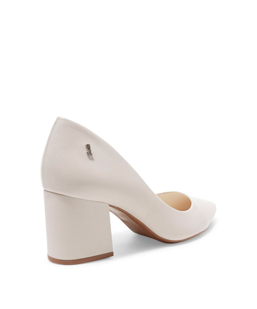 Scarpin Santa Lolla Marfim Salto Bloco Baixo